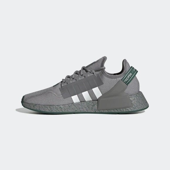 MENS Adidas Originals NMD R1 V2  Shoes Crackled - Gray Collegiate Green GZ6551
